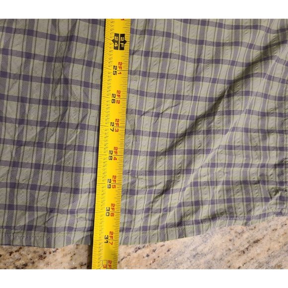 Cabela's Vented Fishing Button Shirt Men's XL Regular Plaid Green Long Sleeve - Picture 11 of 12